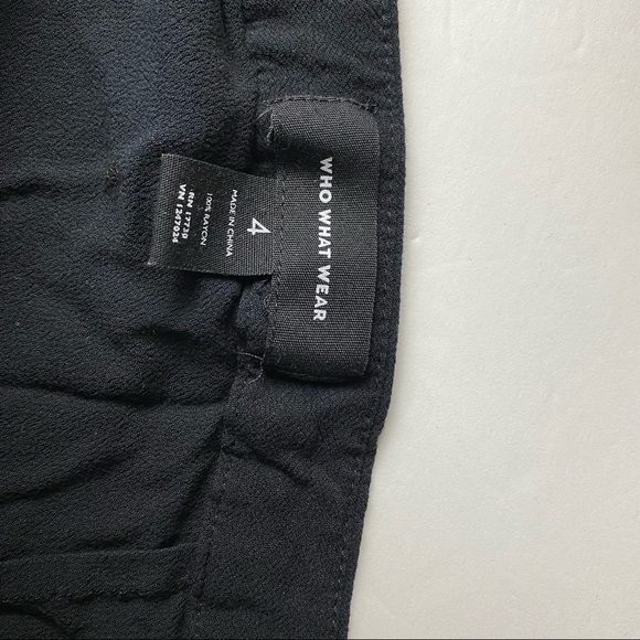 Who What Wear Black Asymmetrical Skirt with Slit 4 - Picture 2 of 7